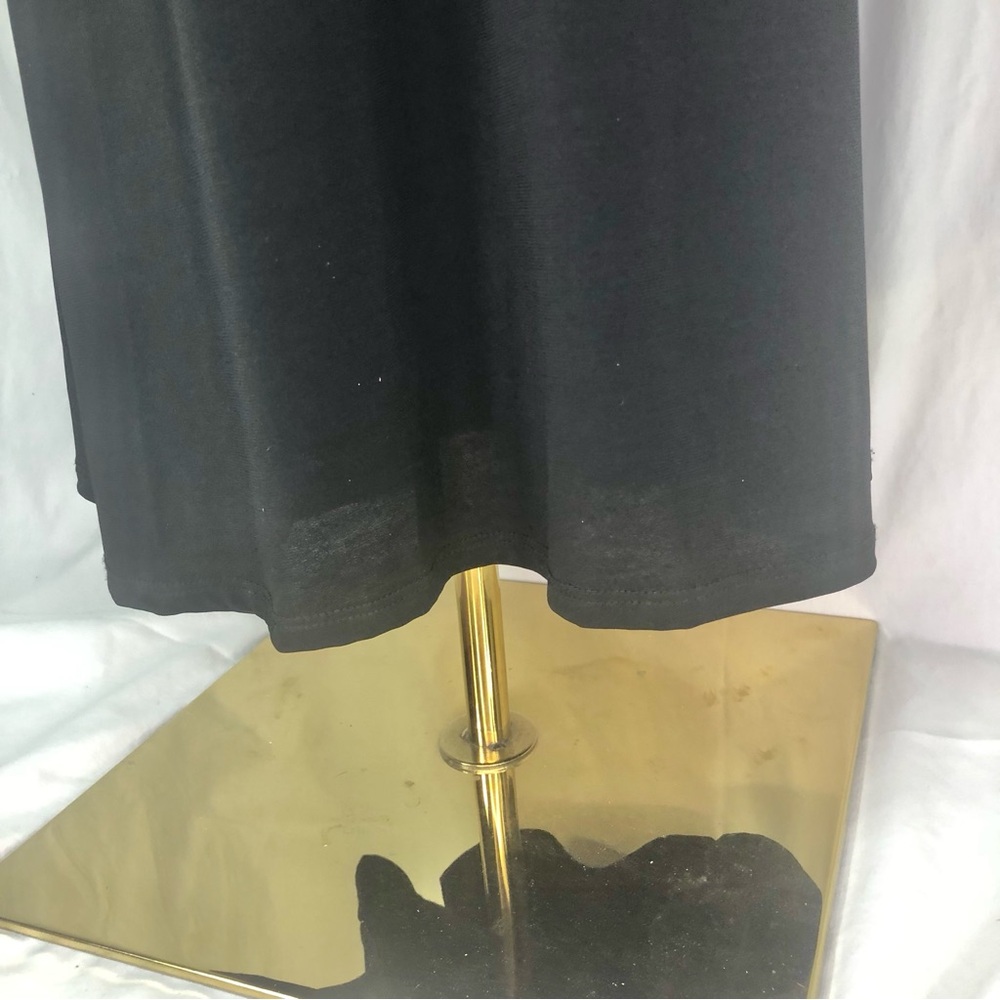Crystal Doll Black Jeweled Halter Prom Al-line Dress Size Small 3 - Picture 7 of 13